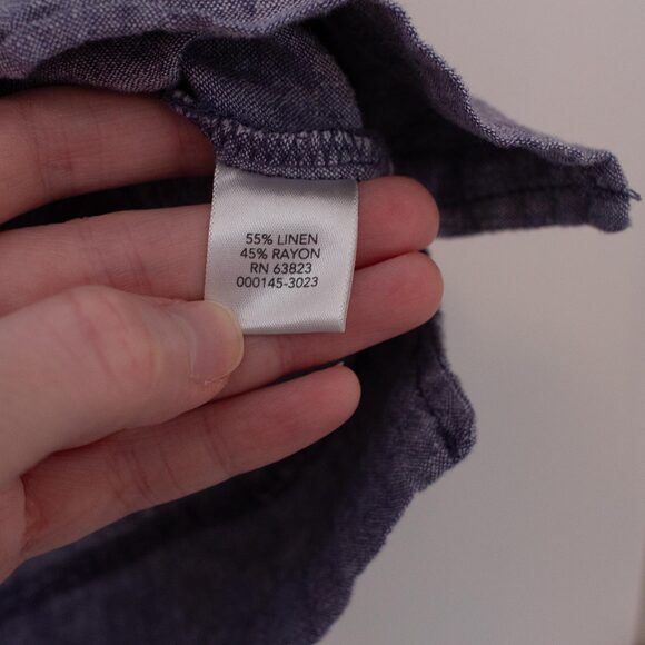 Boho VTG Linen Shirt Rugged Stitch Oversized Top C&B Lagenlook S | Soft Summer - Picture 7 of 8